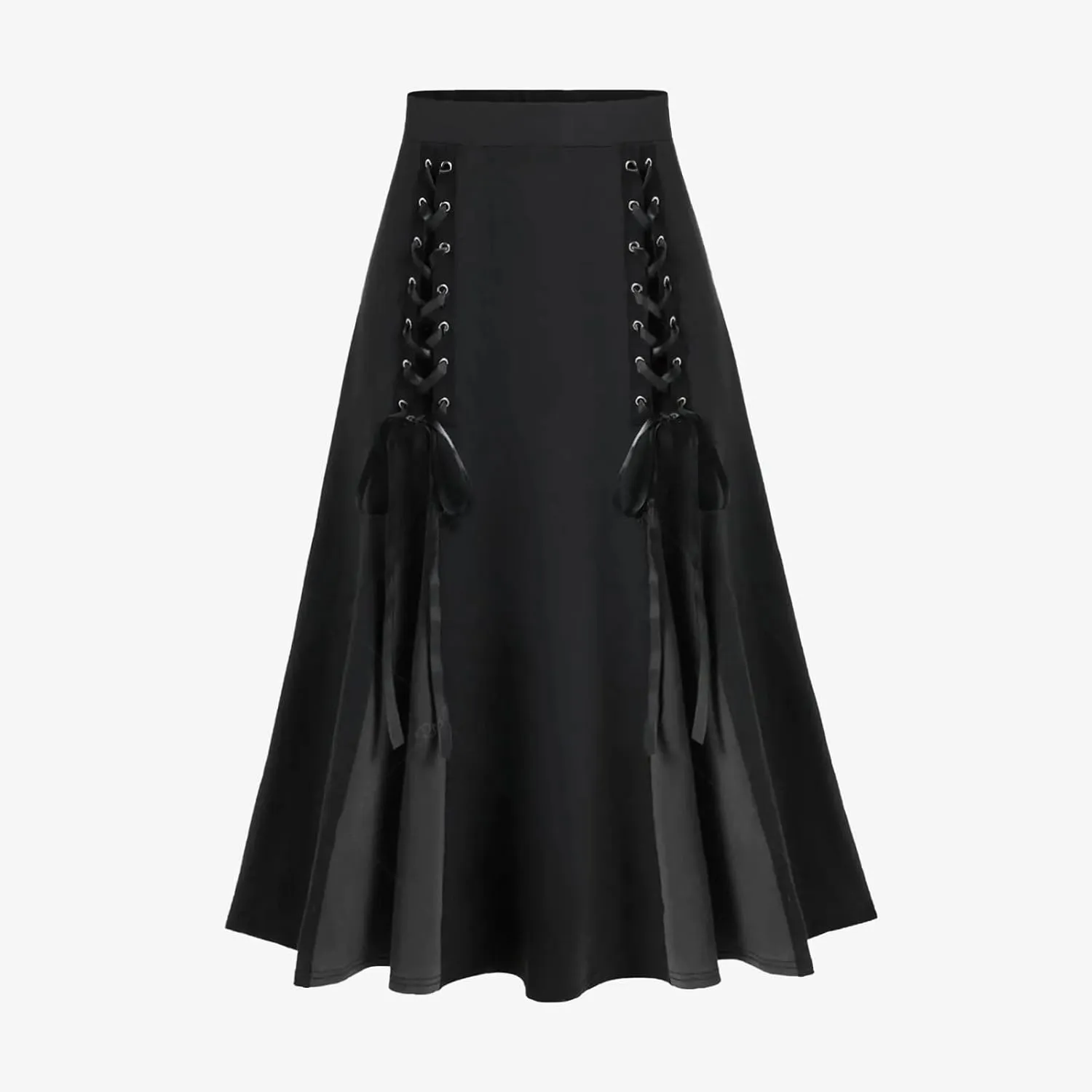 Women's High Waisted Renaissance Skirts Lace Up Medieval Maxi Skirts Long Skirts Halloween Vintage Victorian Skirts