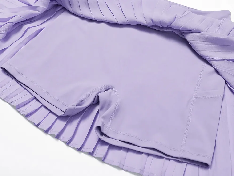 Women's Pleated Tennis Skirt with Shorts - SF2199