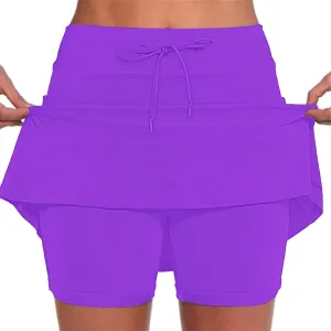 Women's Tennis Golf Skirts High Waisted with Pockets Inner Shorts for Athletic Skorts Sports Running Pants for Women