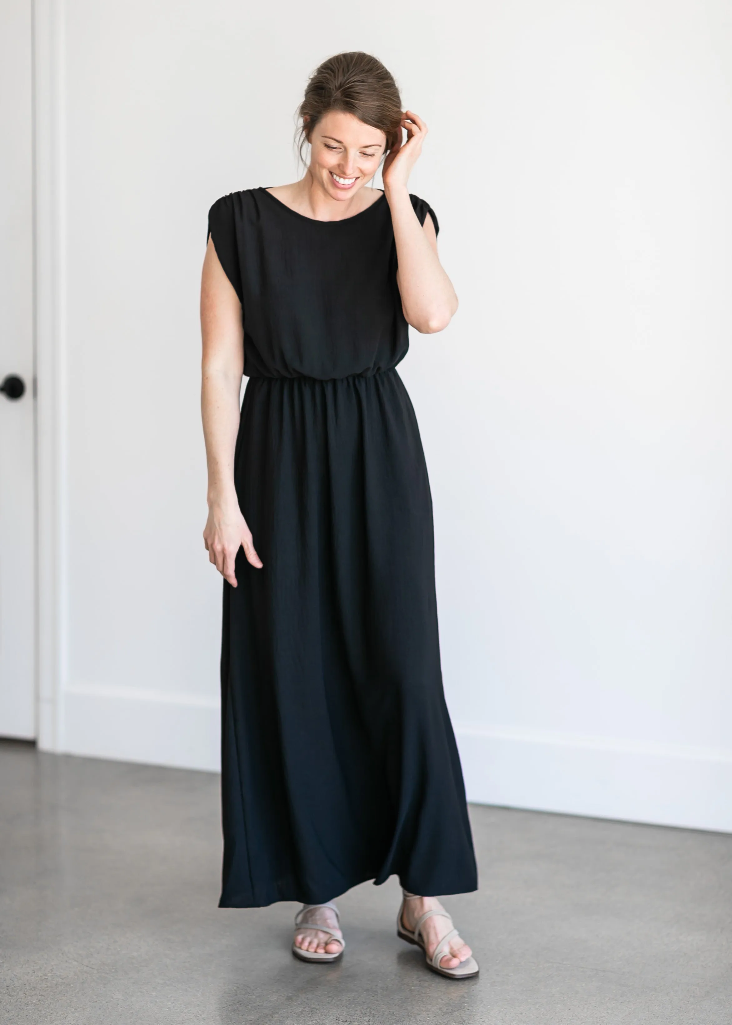 Woven Black Maxi Dress - FINAL SALE
