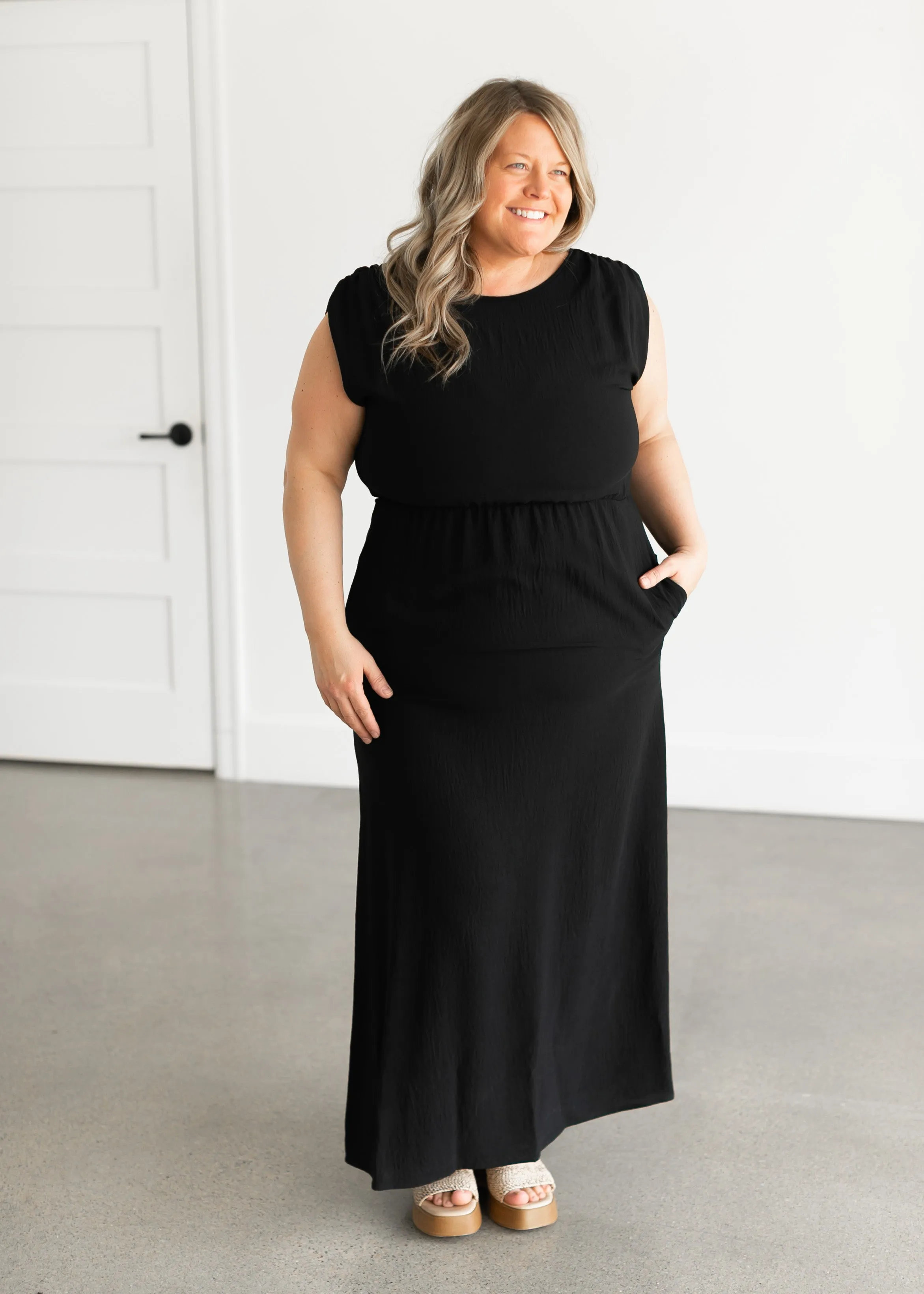 Woven Black Maxi Dress - FINAL SALE