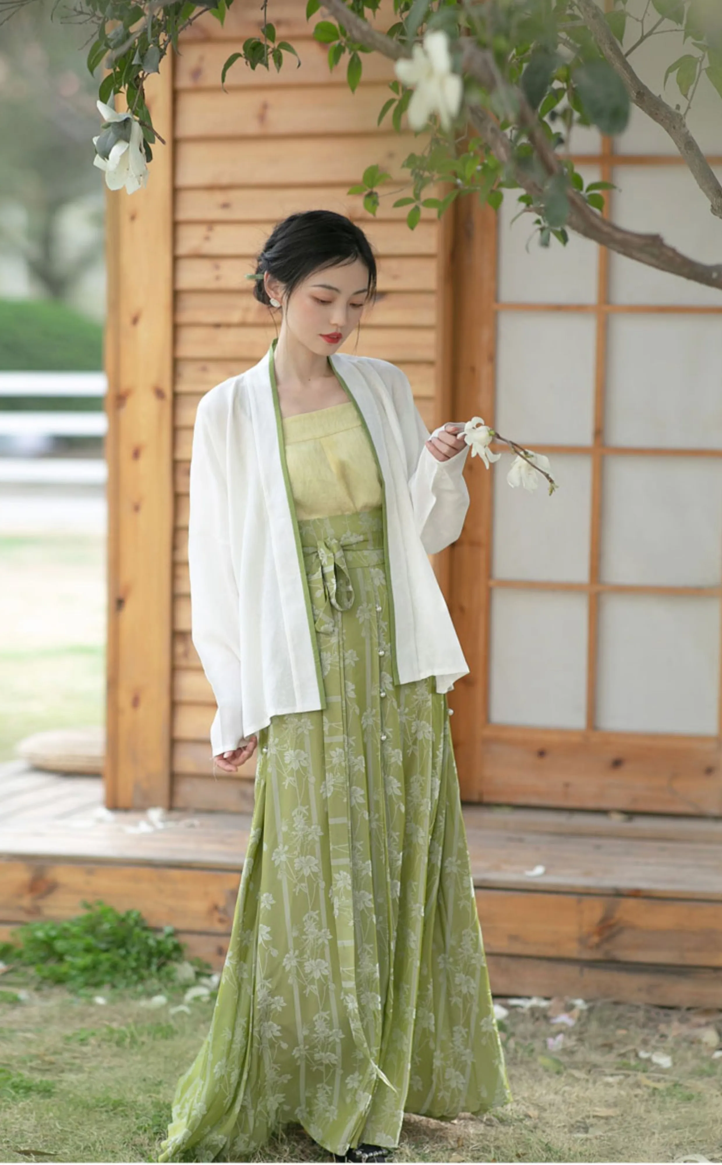 Xuqu 序曲 Modernized Song Dynasty Three Panel Skirt Ruqun Set