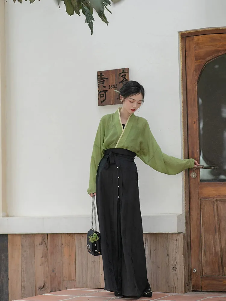 Xuqu 序曲 Modernized Song Dynasty Three Panel Skirt Ruqun Set